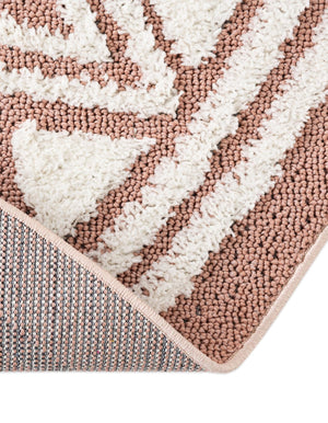 Pink 3' 3 x 3' 3 Boho Round Area Rug 100% Polyester With Cotton Backing Geometric Modern Boho Bohemian Decor Carpet for Living Rooms Office Dining Kitchen Unique Interior Design for Sale at Rug Engine