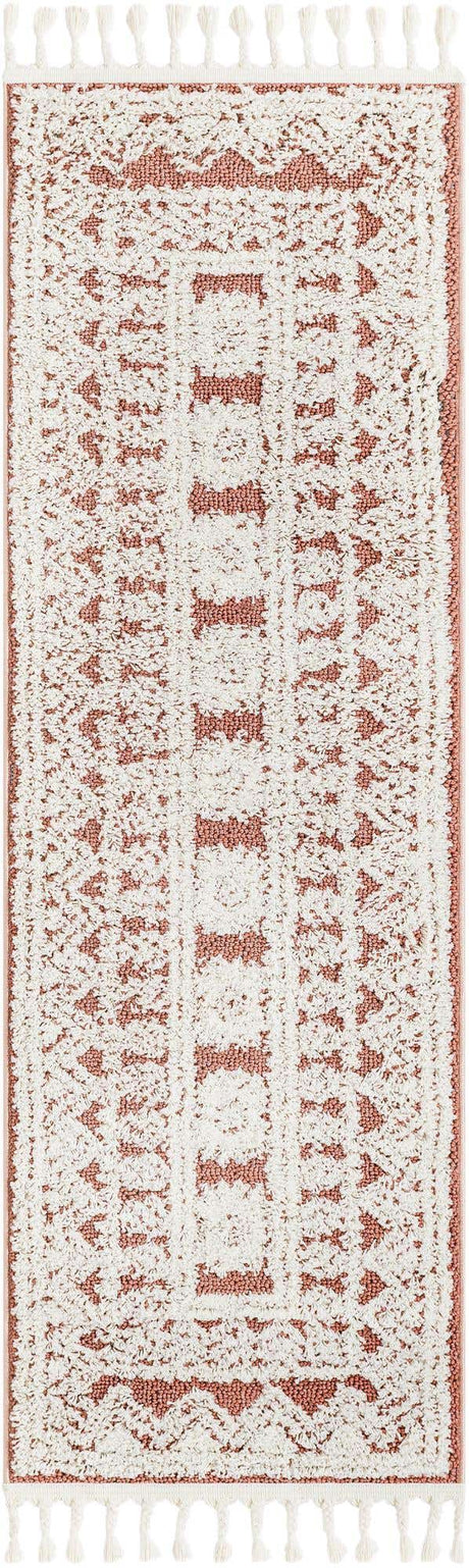 Pink 2' x 6' 1 Boho Runner Area Rug 100% Polyester With Cotton Backing Geometric Modern Boho Bohemian Decor Carpet for Living Rooms Office Dining Kitchen Unique Interior Design for Sale at Rug Engine