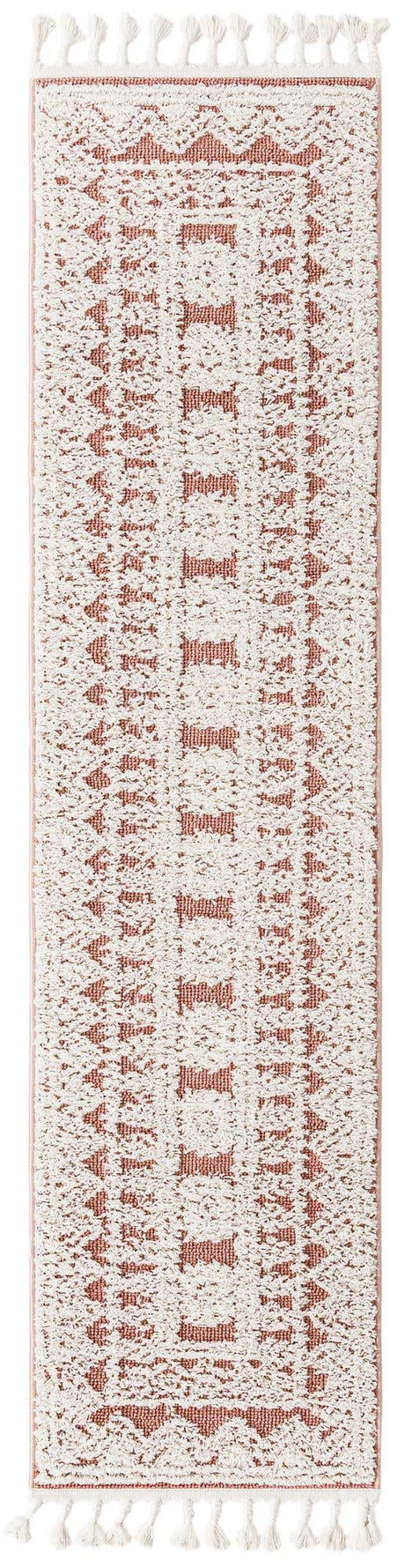 Pink 2' x 8' Boho Runner Area Rug 100% Polyester With Cotton Backing Geometric Modern Boho Bohemian Decor Carpet for Living Rooms Office Dining Kitchen Unique Interior Design for Sale at Rug Engine