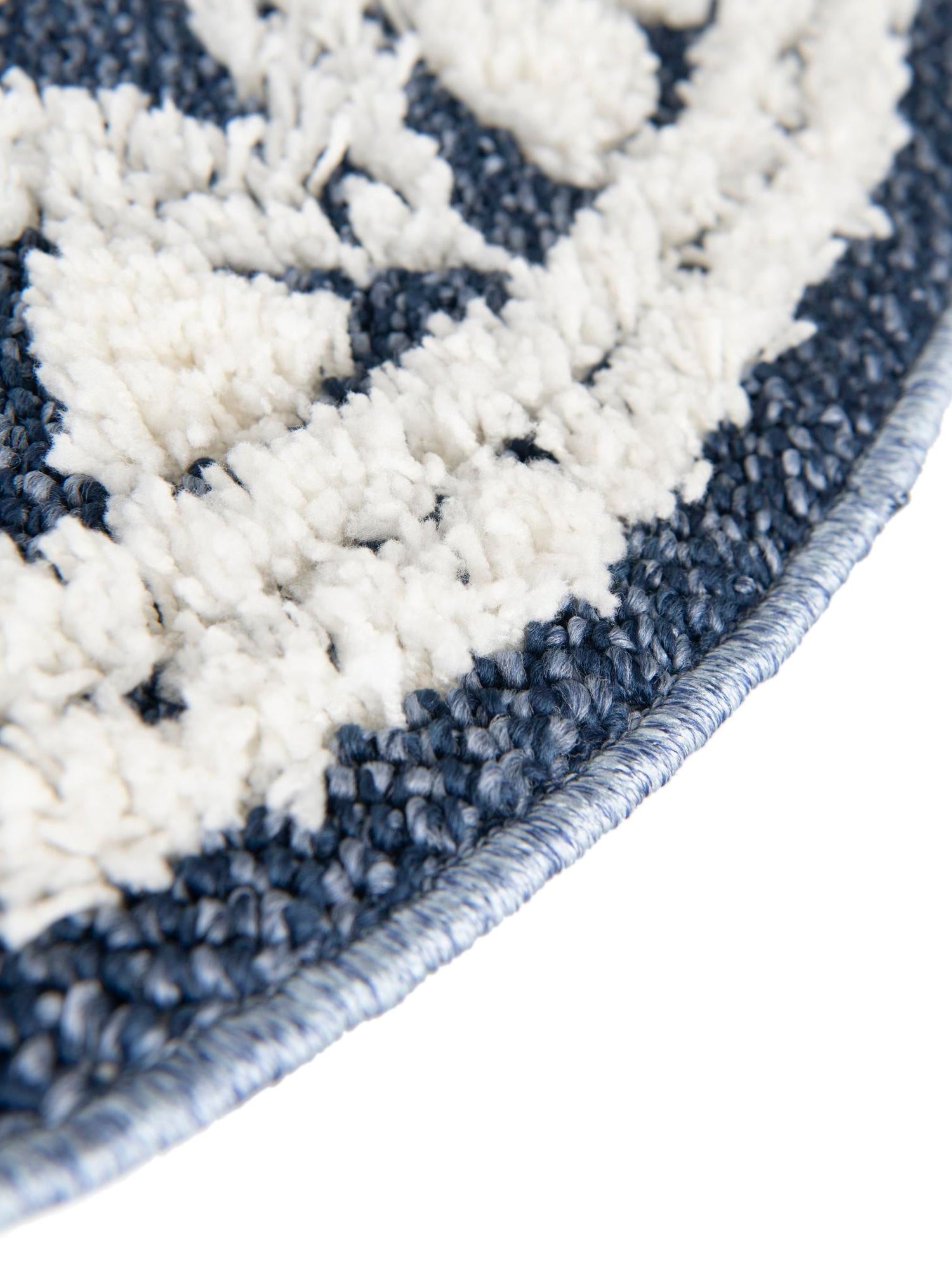 Blue 5' 3 x 5' 3 Boho Round Area Rug 100% Polyester With Cotton Backing Geometric Modern Boho Bohemian Decor Carpet for Living Rooms Office Dining Kitchen Unique Interior Design for Sale at Rug Engine
