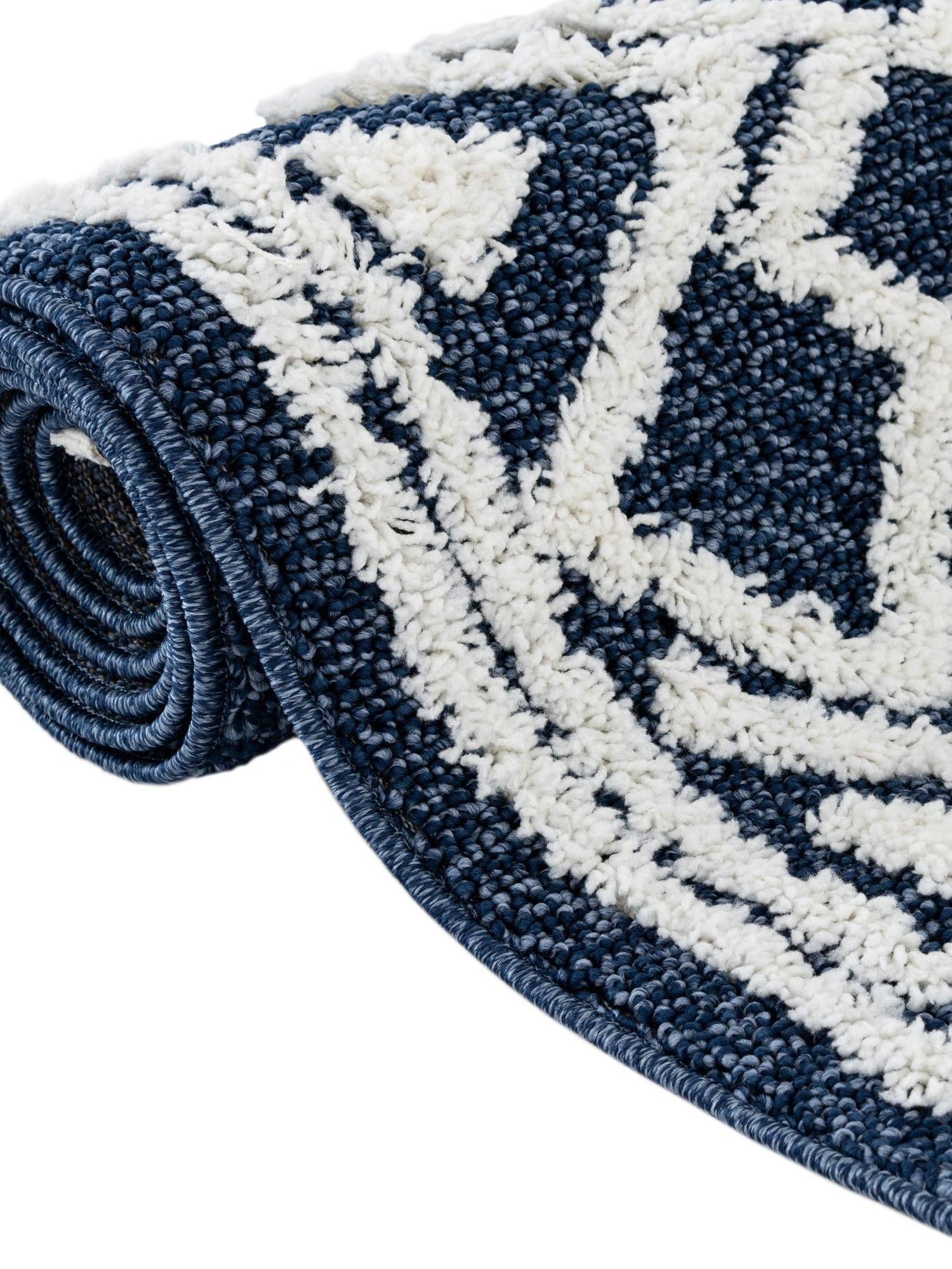 Blue 9' x 12' Boho Rectangle Area Rug 100% Polyester With Cotton Backing Geometric Modern Boho Bohemian Decor Carpet for Living Rooms Office Dining Kitchen Unique Interior Design for Sale at Rug Engine