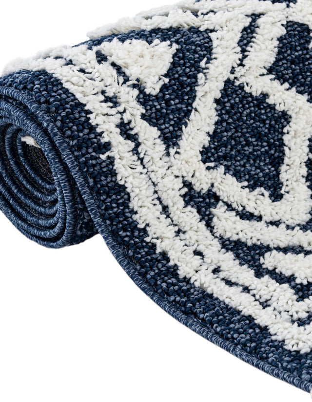 Blue 9' x 12' Boho Rectangle Area Rug 100% Polyester With Cotton Backing Geometric Modern Boho Bohemian Decor Carpet for Living Rooms Office Dining Kitchen Unique Interior Design for Sale at Rug Engine