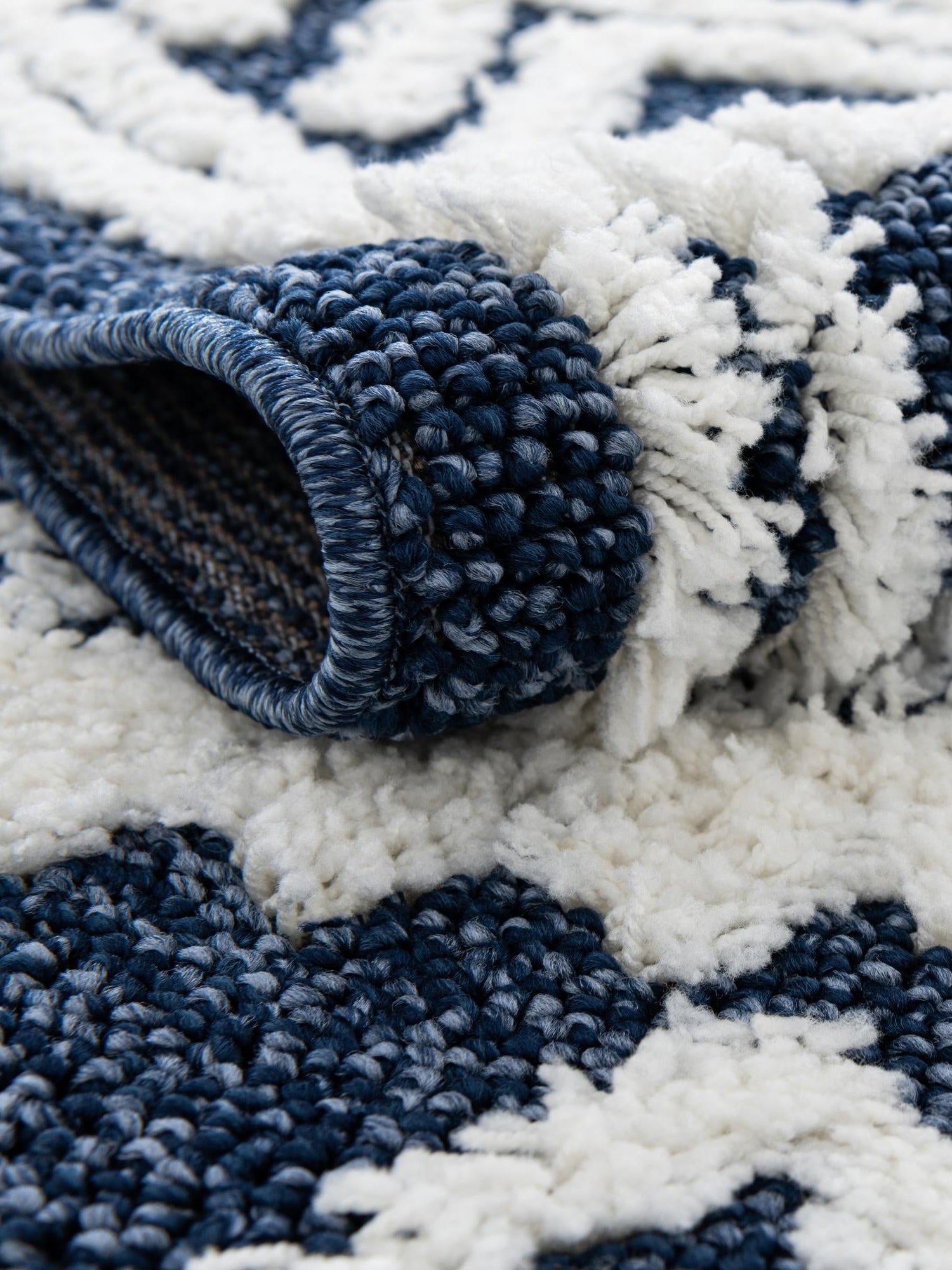Blue 2' 7 x 12' Boho Runner Area Rug 100% Polyester With Cotton Backing Geometric Modern Boho Bohemian Decor Carpet for Living Rooms Office Dining Kitchen Unique Interior Design for Sale at Rug Engine