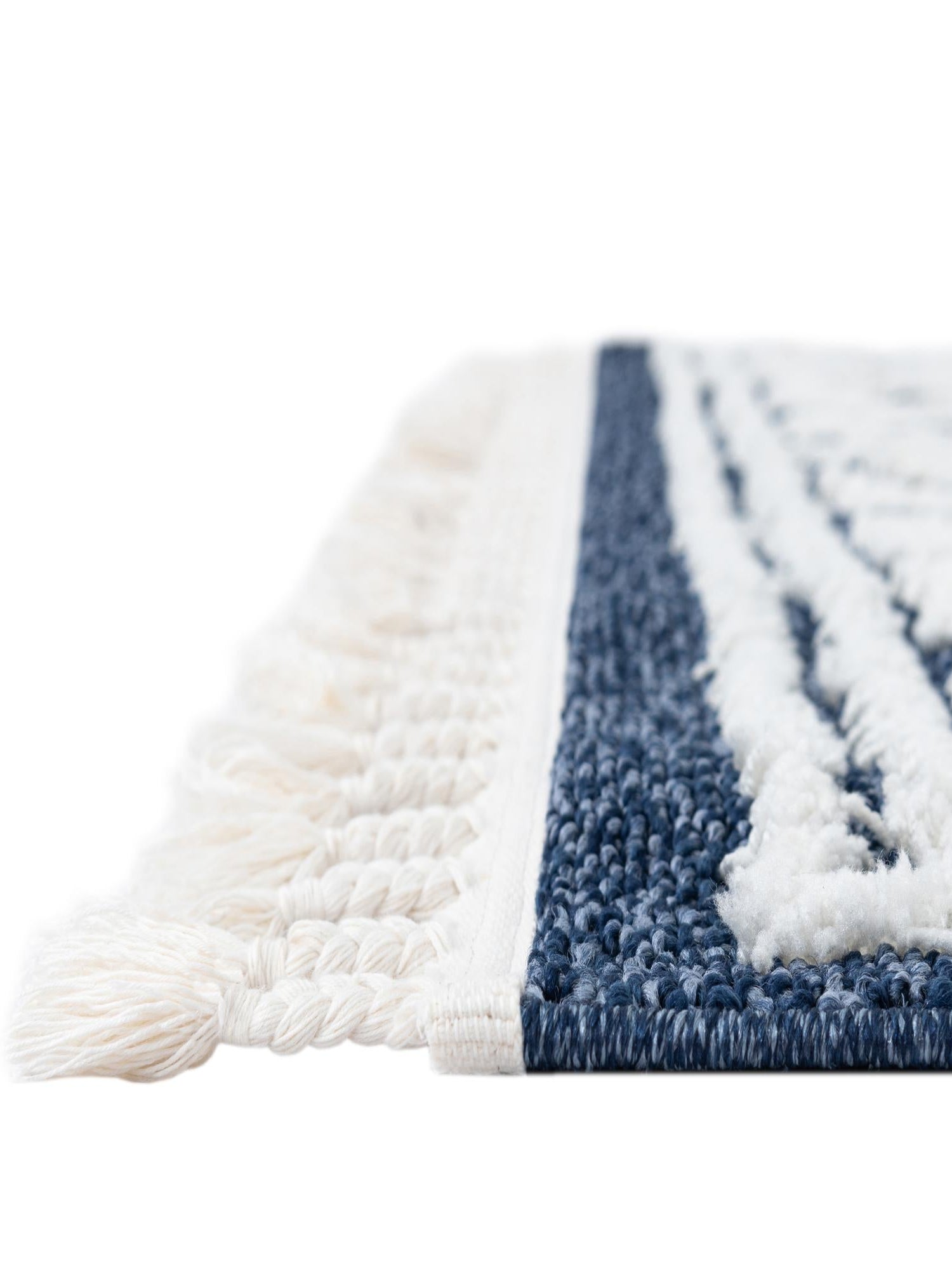 Blue 2' 7 x 12' Boho Runner Area Rug 100% Polyester With Cotton Backing Geometric Modern Boho Bohemian Decor Carpet for Living Rooms Office Dining Kitchen Unique Interior Design for Sale at Rug Engine