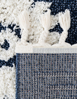 Blue 2' x 6' 1 Boho Runner Area Rug 100% Polyester With Cotton Backing Geometric Modern Boho Bohemian Decor Carpet for Living Rooms Office Dining Kitchen Unique Interior Design for Sale at Rug Engine