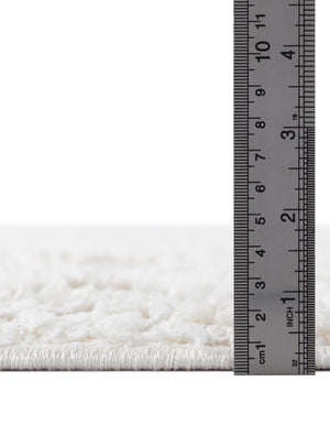 Ivory 3' 3 x 3' 3 Boho Round Area Rug 100% Polyester With Cotton Backing Geometric Modern Boho Bohemian Decor Carpet for Living Rooms Office Dining Kitchen Unique Interior Design for Sale at Rug Engine