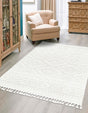 Ivory 7' 10 x 10' Boho Rectangle Area Rug 100% Polyester With Cotton Backing Geometric Modern Boho Bohemian Decor Carpet for Living Rooms Office Dining Kitchen Unique Interior Design for Sale at Rug Engine
