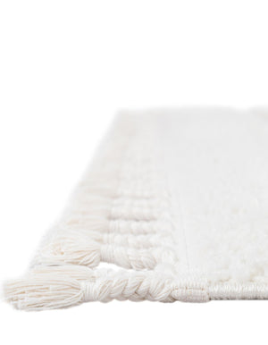 Ivory 6' 1 x 9' Boho Rectangle Area Rug 100% Polyester With Cotton Backing Geometric Modern Boho Bohemian Decor Carpet for Living Rooms Office Dining Kitchen Unique Interior Design for Sale at Rug Engine