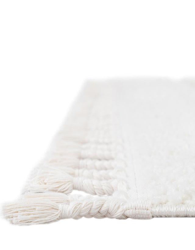 Ivory 9' x 12' Boho Rectangle Area Rug 100% Polyester With Cotton Backing Geometric Modern Boho Bohemian Decor Carpet for Living Rooms Office Dining Kitchen Unique Interior Design for Sale at Rug Engine