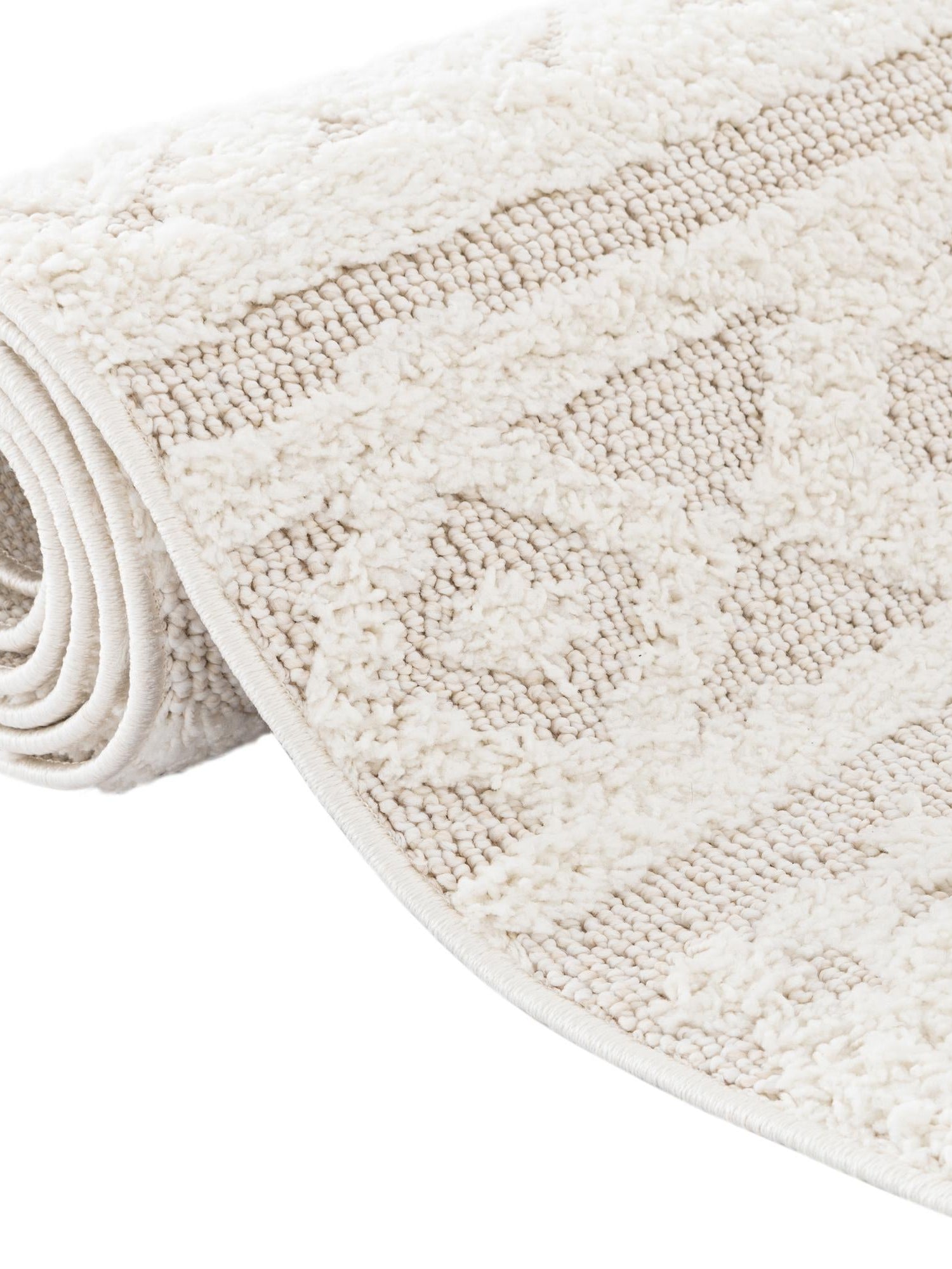 Ivory 9' x 12' Boho Rectangle Area Rug 100% Polyester With Cotton Backing Geometric Modern Boho Bohemian Decor Carpet for Living Rooms Office Dining Kitchen Unique Interior Design for Sale at Rug Engine