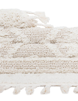 Ivory 3' 3 x 5' 3 Boho Rectangle Area Rug 100% Polyester With Cotton Backing Geometric Modern Boho Bohemian Decor Carpet for Living Rooms Office Dining Kitchen Unique Interior Design for Sale at Rug Engine