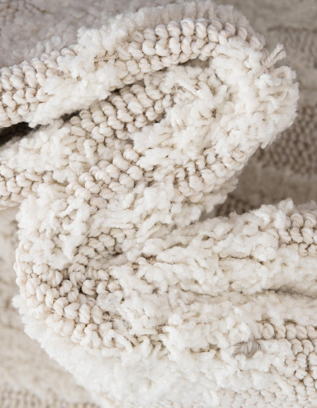 Ivory 8' x 8' Boho Square Rug