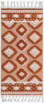 Rust Red 2' x 4' 1 Boho Runner Area Rug 100% Polyester With Cotton Backing Geometric Modern Boho Bohemian Decor Carpet for Living Rooms Office Dining Kitchen Unique Interior Design for Sale at Rug Engine