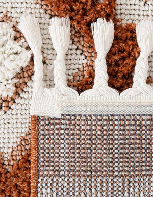 Rust Red 2' x 3' 1 Boho Rectangle Area Rug 100% Polyester With Cotton Backing Geometric Modern Boho Bohemian Decor Carpet for Living Rooms Office Dining Kitchen Unique Interior Design for Sale at Rug Engine