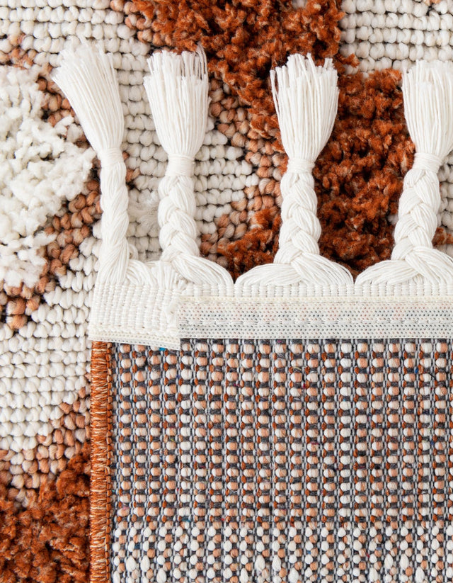 Rust Red 2' x 3' 1 Boho Rectangle Area Rug 100% Polyester With Cotton Backing Geometric Modern Boho Bohemian Decor Carpet for Living Rooms Office Dining Kitchen Unique Interior Design for Sale at Rug Engine