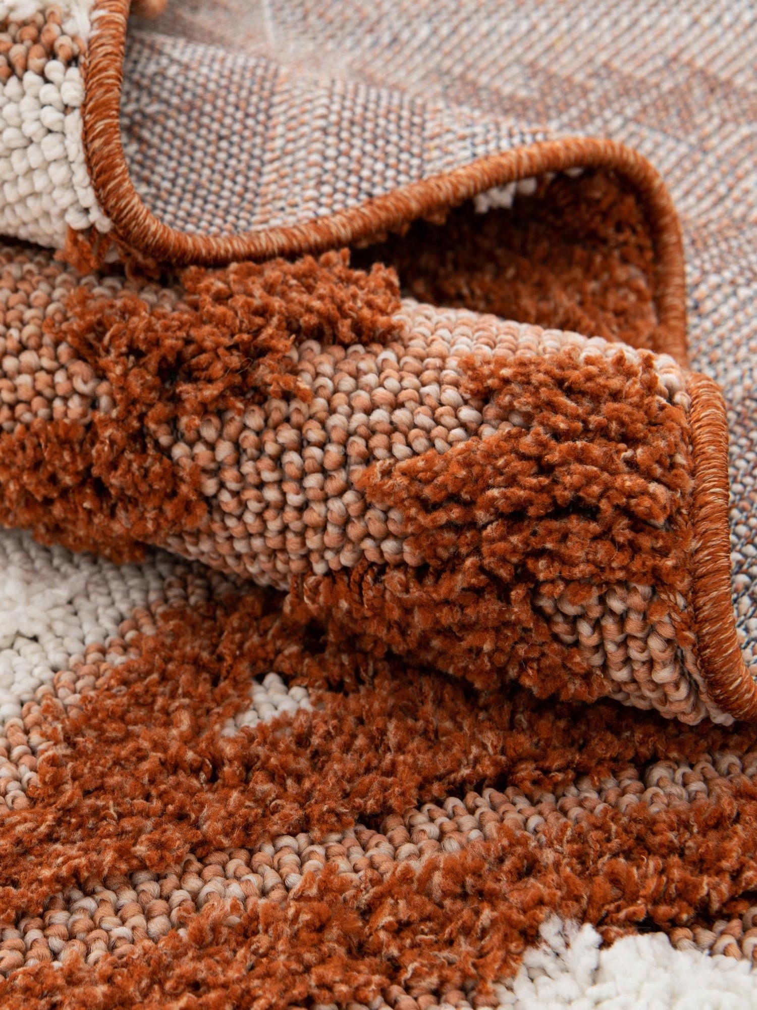 Rust Red 2' x 6' 1 Boho Runner Area Rug 100% Polyester With Cotton Backing Geometric Modern Boho Bohemian Decor Carpet for Living Rooms Office Dining Kitchen Unique Interior Design for Sale at Rug Engine