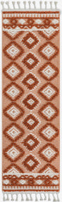 Rust Red 2' x 6' 1 Boho Runner Area Rug 100% Polyester With Cotton Backing Geometric Modern Boho Bohemian Decor Carpet for Living Rooms Office Dining Kitchen Unique Interior Design for Sale at Rug Engine