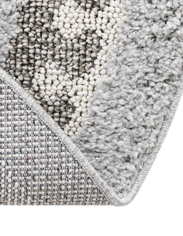 Gray 3' 3 x 3' 3 Boho Round Area Rug 100% Polyester With Cotton Backing Geometric Modern Boho Bohemian Decor Carpet for Living Rooms Office Dining Kitchen Unique Interior Design for Sale at Rug Engine