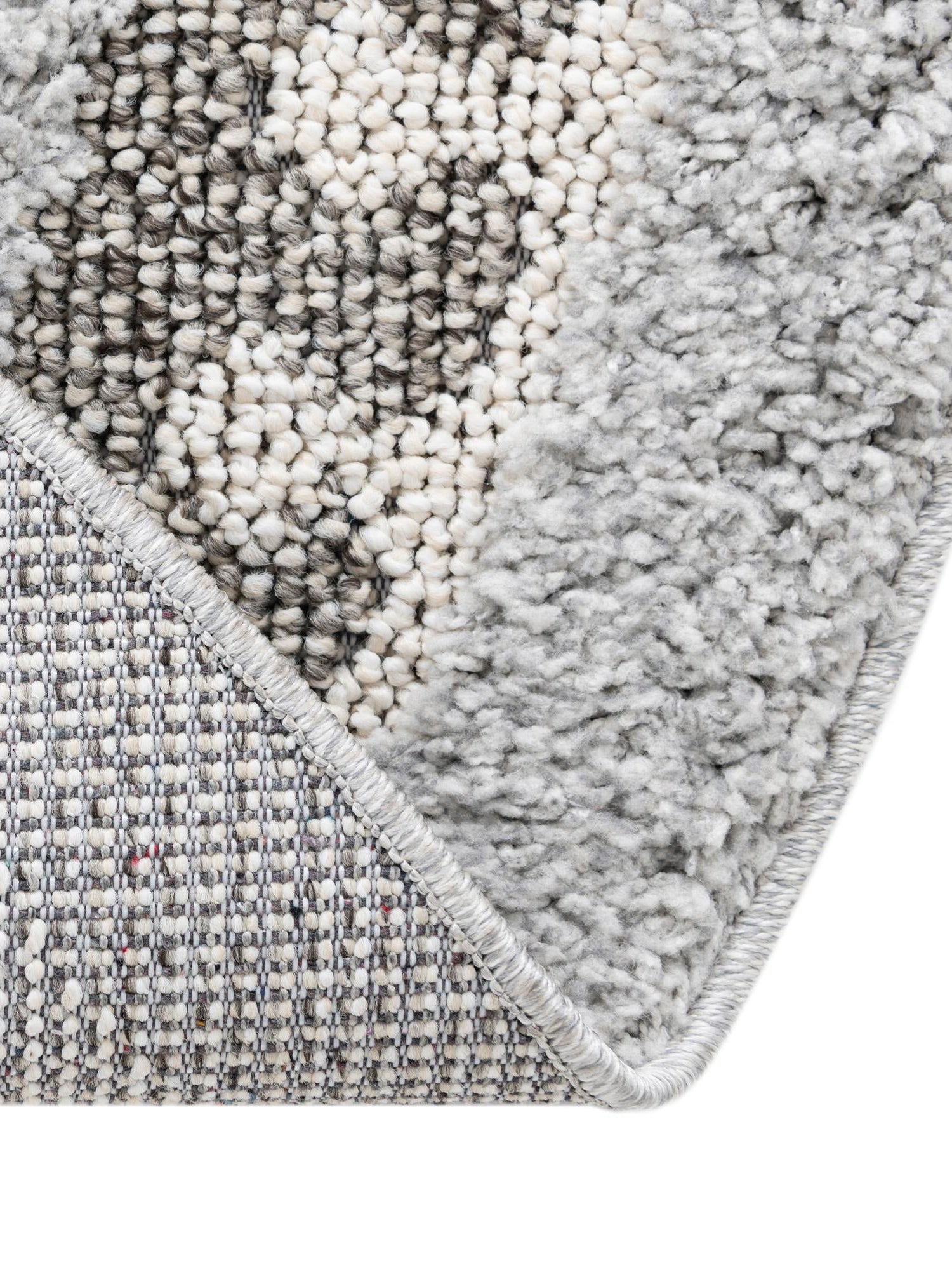 Gray 5' 3 x 5' 3 Boho Round Area Rug 100% Polyester With Cotton Backing Geometric Modern Boho Bohemian Decor Carpet for Living Rooms Office Dining Kitchen Unique Interior Design for Sale at Rug Engine