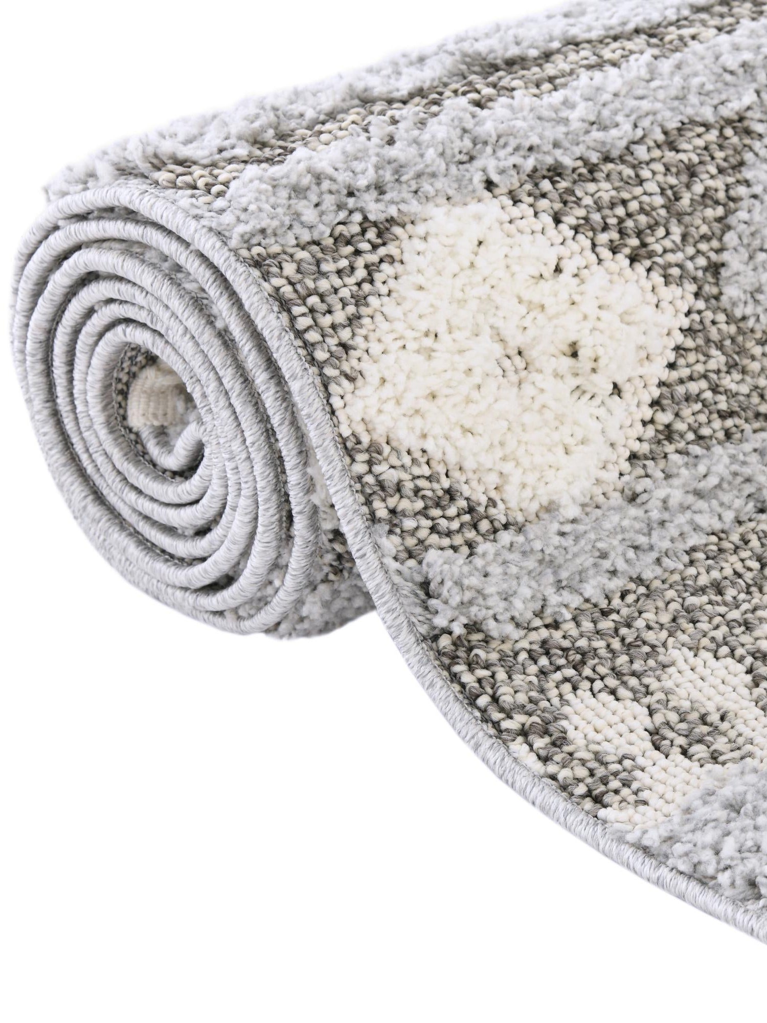 Gray 4' 1 x 6' 1 Boho Rectangle Area Rug 100% Polyester With Cotton Backing Geometric Modern Boho Bohemian Decor Carpet for Living Rooms Office Dining Kitchen Unique Interior Design for Sale at Rug Engine