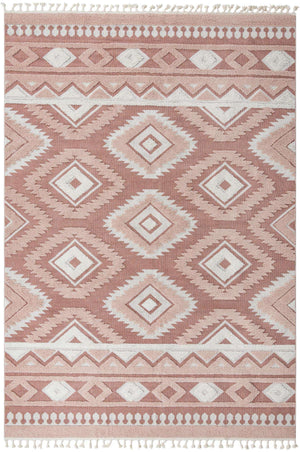 Pink 9' 6 x 14' 3 Boho Rectangle Area Rug 100% Polyester With Cotton Backing Geometric Modern Boho Bohemian Decor Carpet for Living Rooms Office Dining Kitchen Unique Interior Design for Sale at Rug Engine