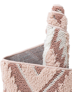 Pink 2' x 8' Boho Runner Area Rug 100% Polyester With Cotton Backing Geometric Modern Boho Bohemian Decor Carpet for Living Rooms Office Dining Kitchen Unique Interior Design for Sale at Rug Engine