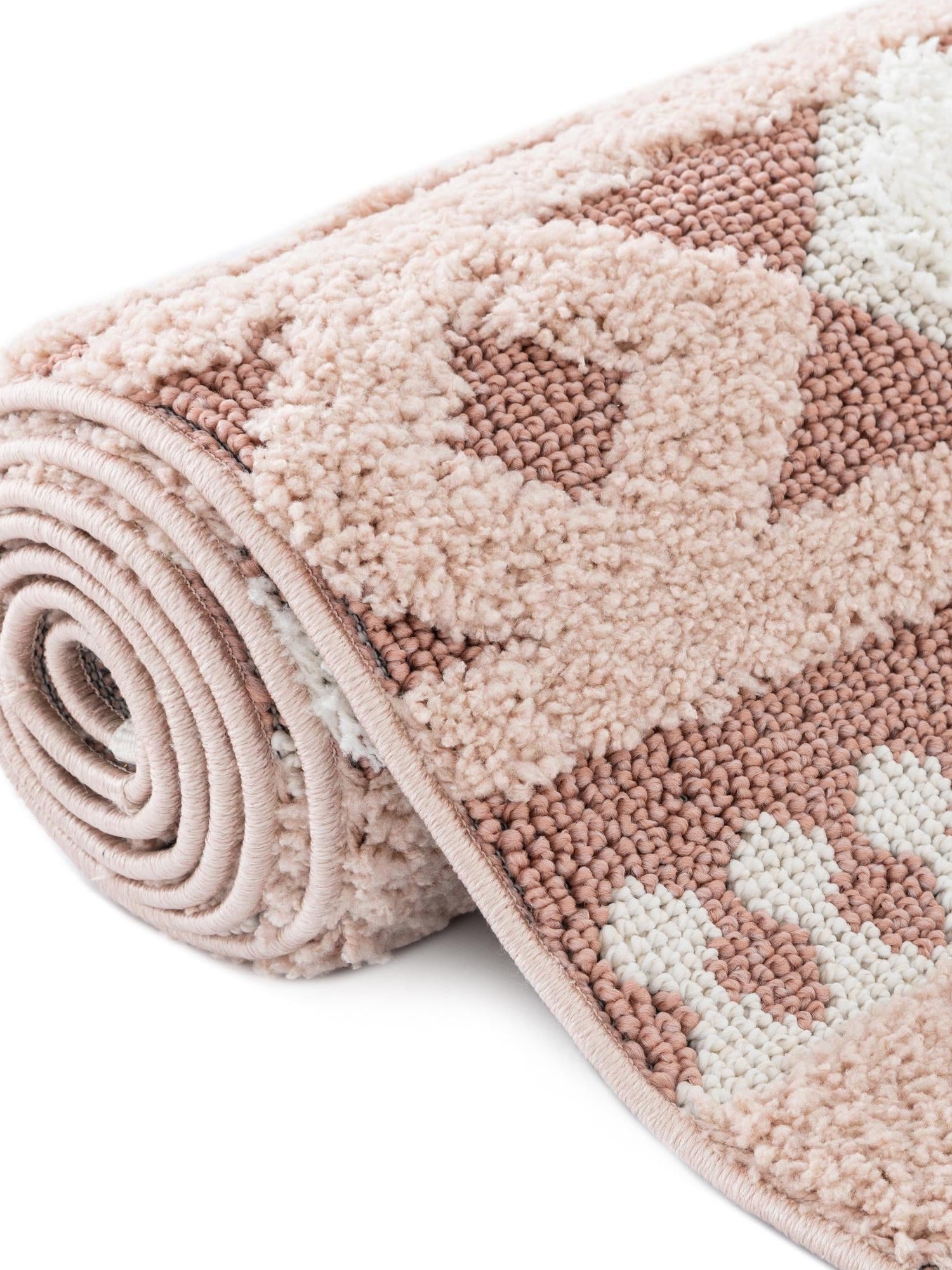 Pink 7' 10 x 7' 10 Boho Round Area Rug 100% Polyester With Cotton Backing Geometric Modern Boho Bohemian Decor Carpet for Living Rooms Office Dining Kitchen Unique Interior Design for Sale at Rug Engine