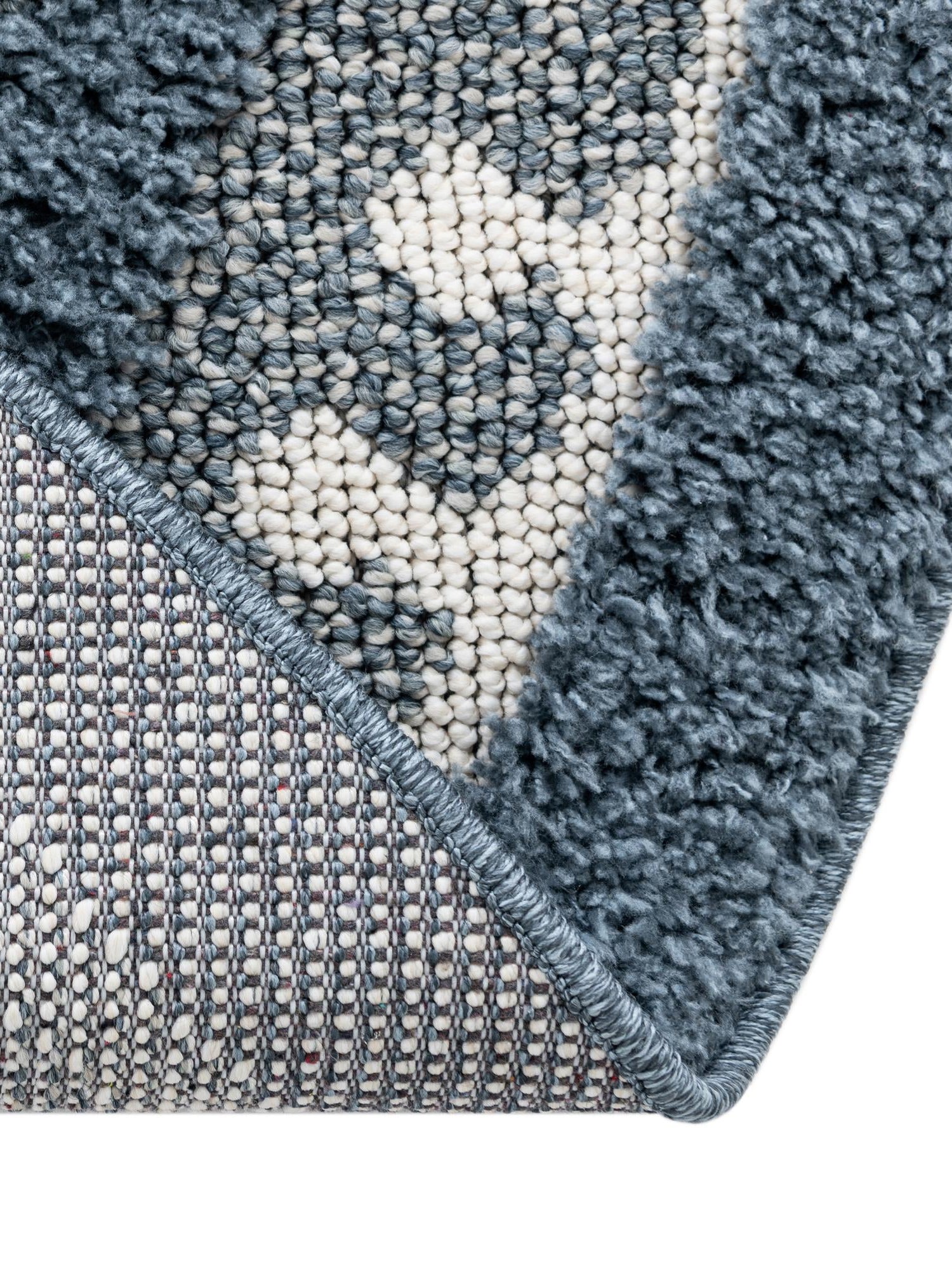 Blue 5' 3 x 5' 3 Boho Round Area Rug 100% Polyester With Cotton Backing Geometric Modern Boho Bohemian Decor Carpet for Living Rooms Office Dining Kitchen Unique Interior Design for Sale at Rug Engine