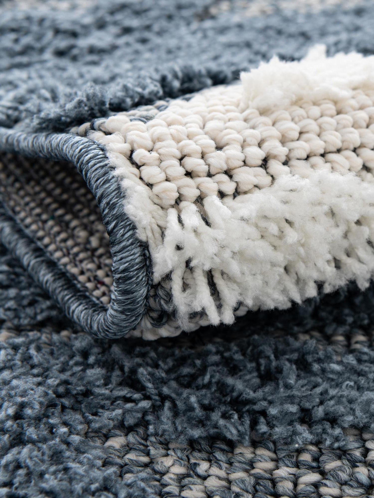 Blue 7' 10 x 10' Boho Rectangle Area Rug 100% Polyester With Cotton Backing Geometric Modern Boho Bohemian Decor Carpet for Living Rooms Office Dining Kitchen Unique Interior Design for Sale at Rug Engine