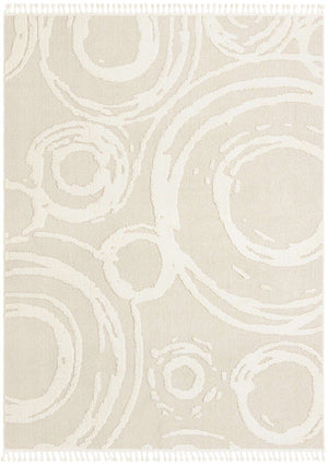 Ivory 9' 6 x 14' 3 Boho Rectangle Area Rug 100% Polyester With Cotton Backing Geometric Modern Boho Bohemian Decor Carpet for Living Rooms Office Dining Kitchen Unique Interior Design for Sale at Rug Engine