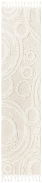 Ivory 2' 7 x 12' Boho Runner Area Rug 100% Polyester With Cotton Backing Geometric Modern Boho Bohemian Decor Carpet for Living Rooms Office Dining Kitchen Unique Interior Design for Sale at Rug Engine