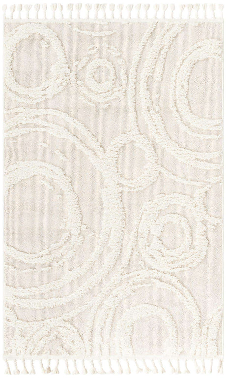 Ivory 2' x 3' 1 Boho Rectangle Area Rug 100% Polyester With Cotton Backing Geometric Modern Boho Bohemian Decor Carpet for Living Rooms Office Dining Kitchen Unique Interior Design for Sale at Rug Engine