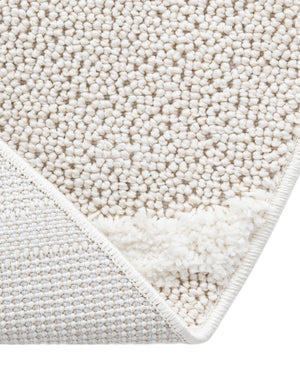 Ivory 5' 3 x 5' 3 Boho Round Area Rug 100% Polyester With Cotton Backing Geometric Modern Boho Bohemian Decor Carpet for Living Rooms Office Dining Kitchen Unique Interior Design for Sale at Rug Engine