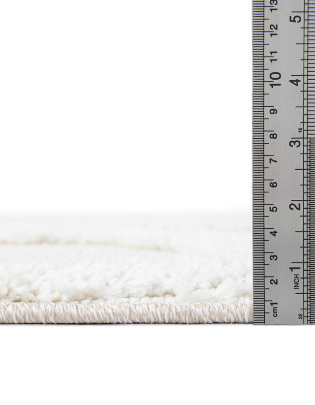 Ivory 9' 6 x 14' 3 Boho Rectangle Area Rug 100% Polyester With Cotton Backing Geometric Modern Boho Bohemian Decor Carpet for Living Rooms Office Dining Kitchen Unique Interior Design for Sale at Rug Engine