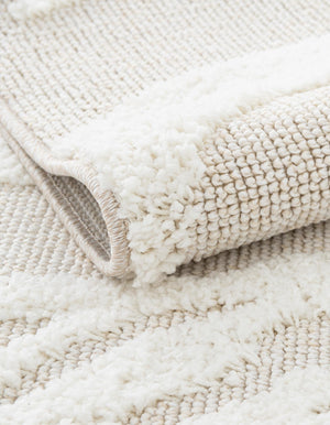 Ivory 2' x 3' 1 Boho Rectangle Area Rug 100% Polyester With Cotton Backing Geometric Modern Boho Bohemian Decor Carpet for Living Rooms Office Dining Kitchen Unique Interior Design for Sale at Rug Engine