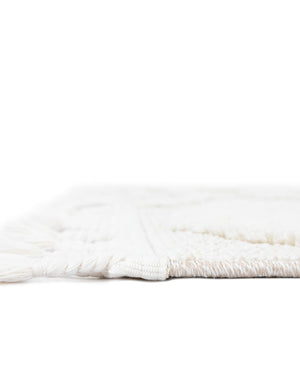Ivory 9' x 12' Boho Rectangle Area Rug 100% Polyester With Cotton Backing Geometric Modern Boho Bohemian Decor Carpet for Living Rooms Office Dining Kitchen Unique Interior Design for Sale at Rug Engine