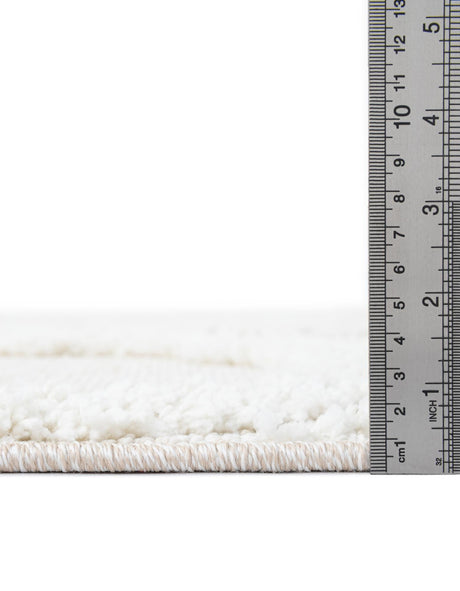 Ivory 2' x 8' Boho Runner Area Rug 100% Polyester With Cotton Backing Geometric Modern Boho Bohemian Decor Carpet for Living Rooms Office Dining Kitchen Unique Interior Design for Sale at Rug Engine