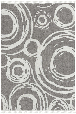 Gray 9' 6 x 14' 3 Boho Rectangle Area Rug 100% Polyester With Cotton Backing Geometric Modern Boho Bohemian Decor Carpet for Living Rooms Office Dining Kitchen Unique Interior Design for Sale at Rug Engine
