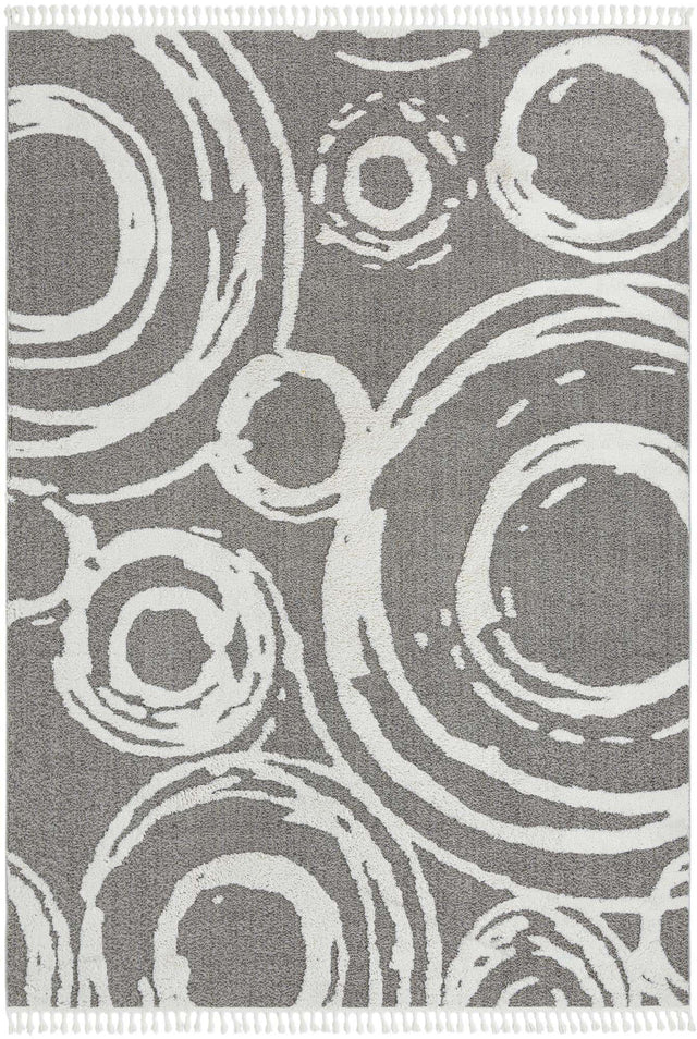 Gray 9' 6 x 14' 3 Boho Rectangle Area Rug 100% Polyester With Cotton Backing Geometric Modern Boho Bohemian Decor Carpet for Living Rooms Office Dining Kitchen Unique Interior Design for Sale at Rug Engine