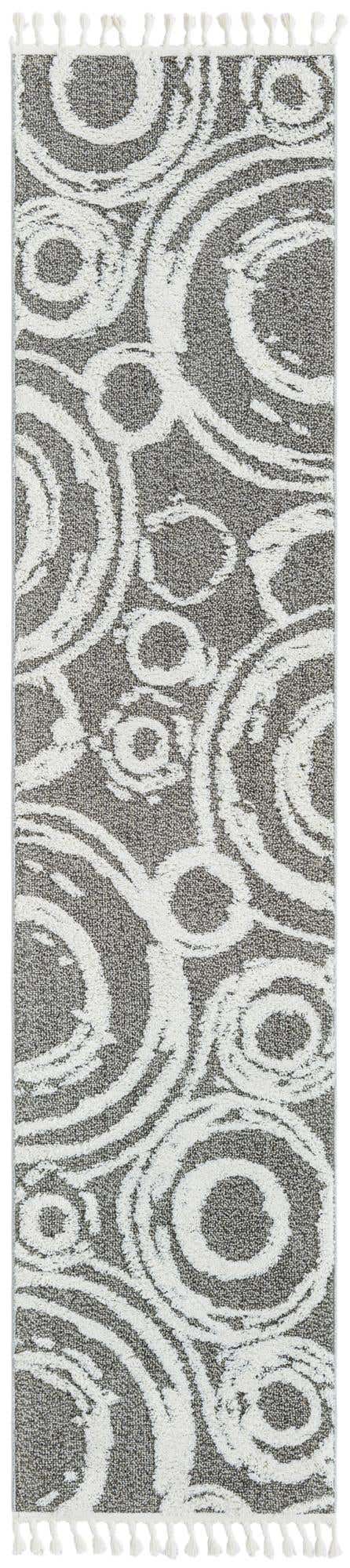 Gray 2' 7 x 12' Boho Runner Area Rug 100% Polyester With Cotton Backing Geometric Modern Boho Bohemian Decor Carpet for Living Rooms Office Dining Kitchen Unique Interior Design for Sale at Rug Engine