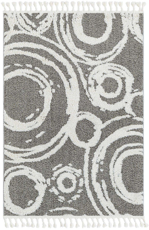 Gray 4' 1 x 6' 1 Boho Rectangle Area Rug 100% Polyester With Cotton Backing Geometric Modern Boho Bohemian Decor Carpet for Living Rooms Office Dining Kitchen Unique Interior Design for Sale at Rug Engine
