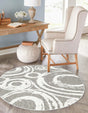 Gray 3' 3 x 3' 3 Boho Round Area Rug 100% Polyester With Cotton Backing Geometric Modern Boho Bohemian Decor Carpet for Living Rooms Office Dining Kitchen Unique Interior Design for Sale at Rug Engine