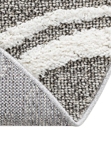 Gray 7' 10 x 7' 10 Boho Round Area Rug 100% Polyester With Cotton Backing Geometric Modern Boho Bohemian Decor Carpet for Living Rooms Office Dining Kitchen Unique Interior Design for Sale at Rug Engine