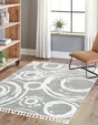 Gray 9' 6 x 14' 3 Boho Rectangle Area Rug 100% Polyester With Cotton Backing Geometric Modern Boho Bohemian Decor Carpet for Living Rooms Office Dining Kitchen Unique Interior Design for Sale at Rug Engine