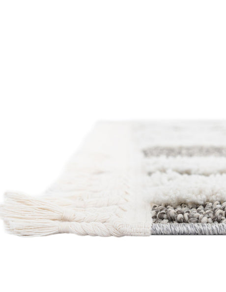 Gray 5' 3 x 8' Boho Rectangle Area Rug 100% Polyester With Cotton Backing Geometric Modern Boho Bohemian Decor Carpet for Living Rooms Office Dining Kitchen Unique Interior Design for Sale at Rug Engine
