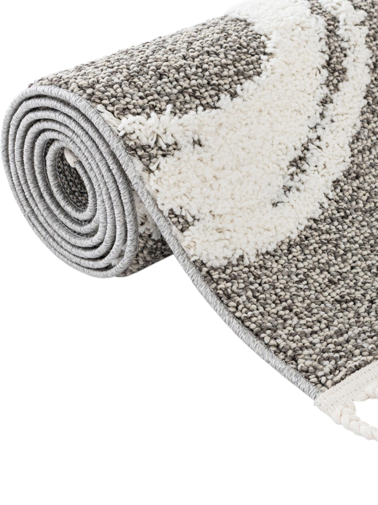 Gray 7' 10 x 10' Boho Rectangle Area Rug 100% Polyester With Cotton Backing Geometric Modern Boho Bohemian Decor Carpet for Living Rooms Office Dining Kitchen Unique Interior Design for Sale at Rug Engine
