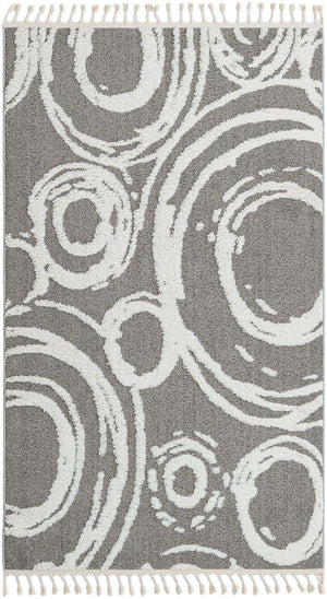 Gray 5' 3 x 8' Boho Rectangle Area Rug 100% Polyester With Cotton Backing Geometric Modern Boho Bohemian Decor Carpet for Living Rooms Office Dining Kitchen Unique Interior Design for Sale at Rug Engine