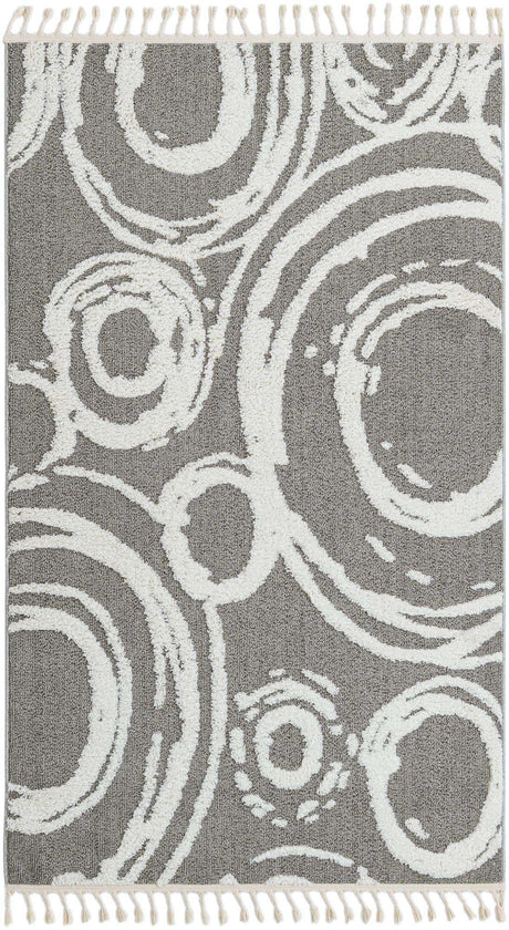 Gray 5' 3 x 8' Boho Rectangle Area Rug 100% Polyester With Cotton Backing Geometric Modern Boho Bohemian Decor Carpet for Living Rooms Office Dining Kitchen Unique Interior Design for Sale at Rug Engine