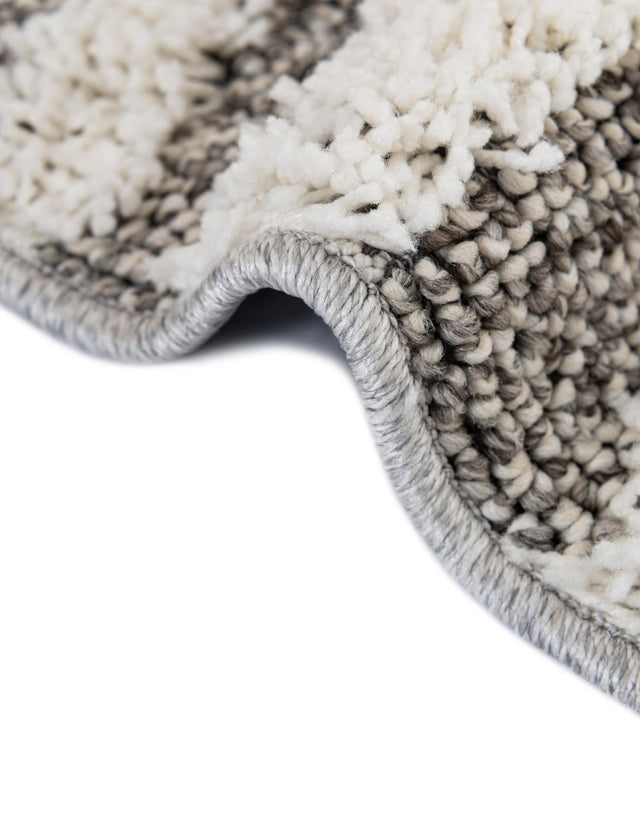Gray 7' 10 x 7' 10 Boho Square Area Rug 100% Polyester With Cotton Backing Geometric Modern Boho Bohemian Decor Carpet for Living Rooms Office Dining Kitchen Unique Interior Design for Sale at Rug Engine