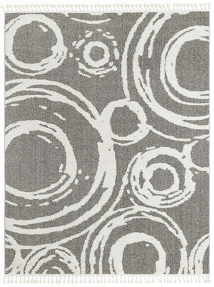 Gray 7' 10 x 10' Boho Rectangle Area Rug 100% Polyester With Cotton Backing Geometric Modern Boho Bohemian Decor Carpet for Living Rooms Office Dining Kitchen Unique Interior Design for Sale at Rug Engine